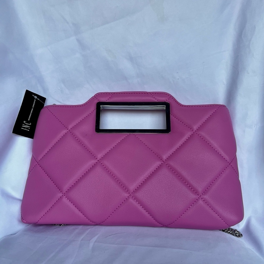 International Concepts INC Juditth Handle Clutch in Wild Rose Pink - Picture 2 of 10